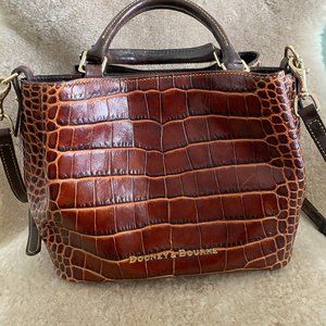 Dooney & Bourke Chestnut Croco Satchel